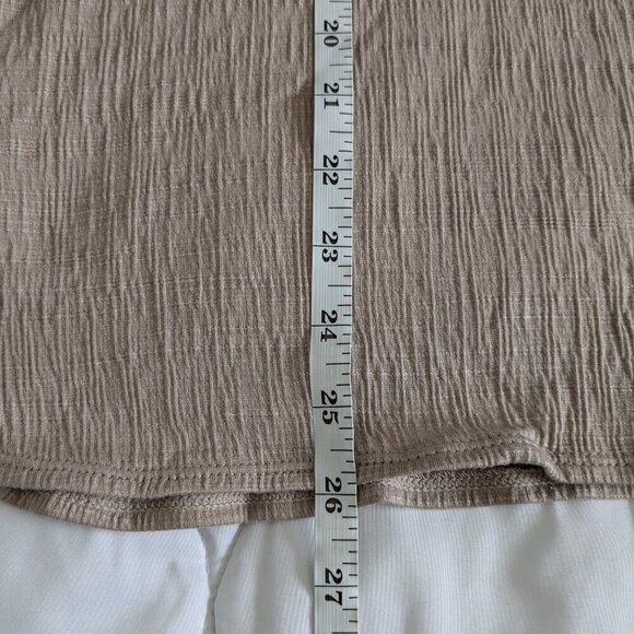 Max Studio Cinched Sleeve Top Size 3X Taupe Jersey Dropped-Shoulder T-Shirt NWT - Picture 15 of 15